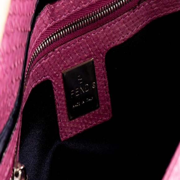 FENDI Python Pink Handbag-Auth - Picture 4 of 8
